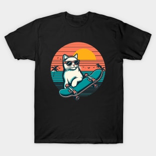 Cat Skateboard T-Shirt